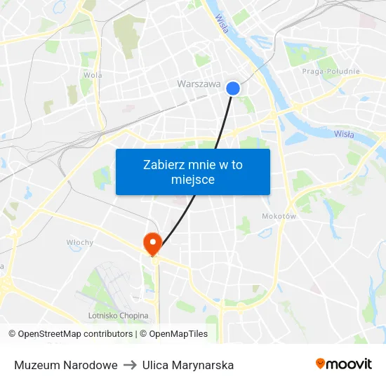 Muzeum Narodowe to Ulica Marynarska map