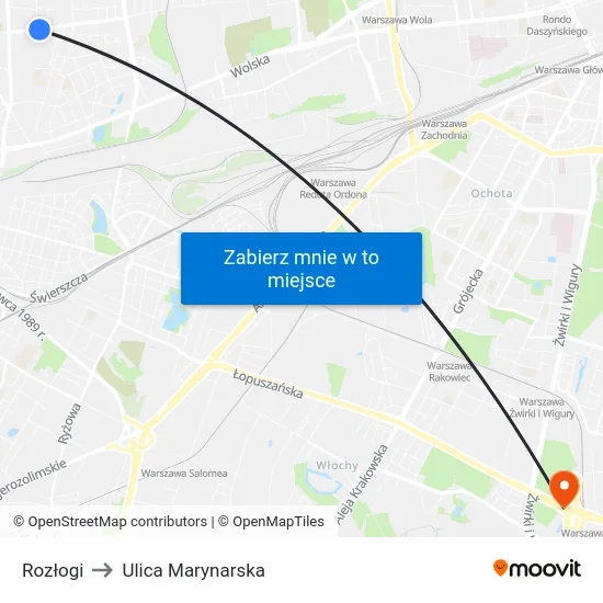 Rozłogi to Ulica Marynarska map