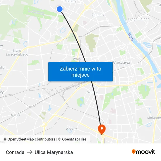 Conrada to Ulica Marynarska map