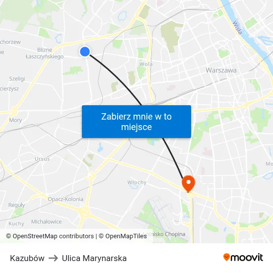 Kazubów to Ulica Marynarska map