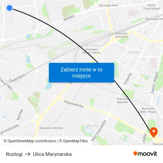 Rozłogi to Ulica Marynarska map