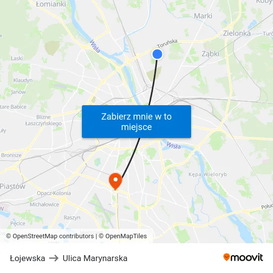 Łojewska to Ulica Marynarska map