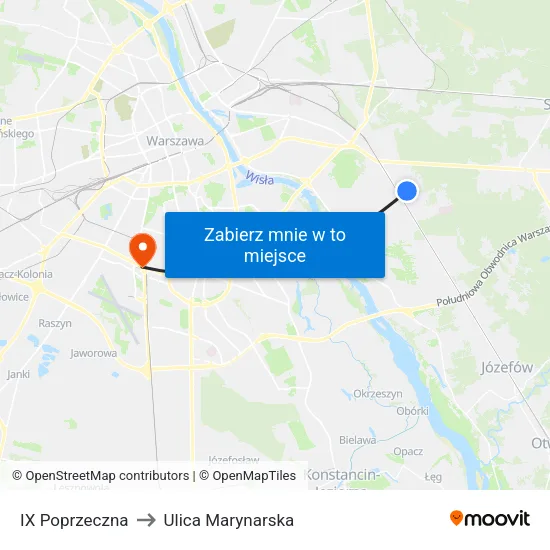 IX Poprzeczna to Ulica Marynarska map