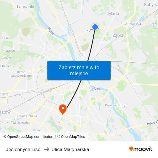Jesiennych Liści to Ulica Marynarska map