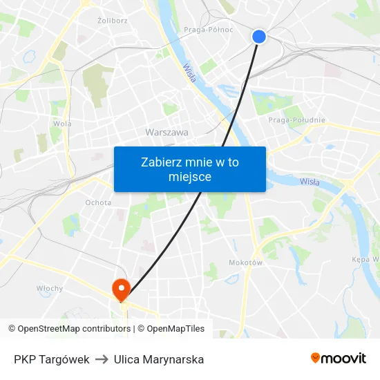 PKP Targówek to Ulica Marynarska map