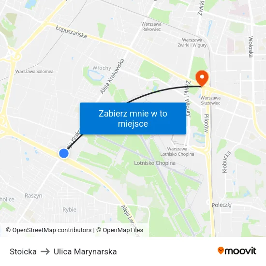 Stoicka to Ulica Marynarska map