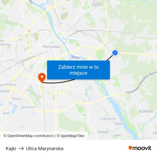 Kajki to Ulica Marynarska map