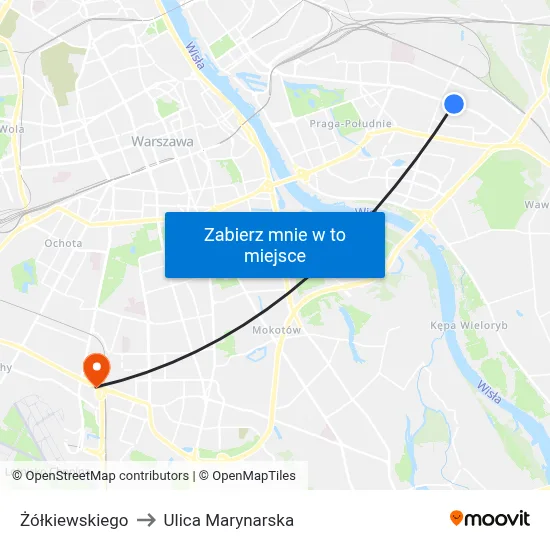 Żółkiewskiego to Ulica Marynarska map
