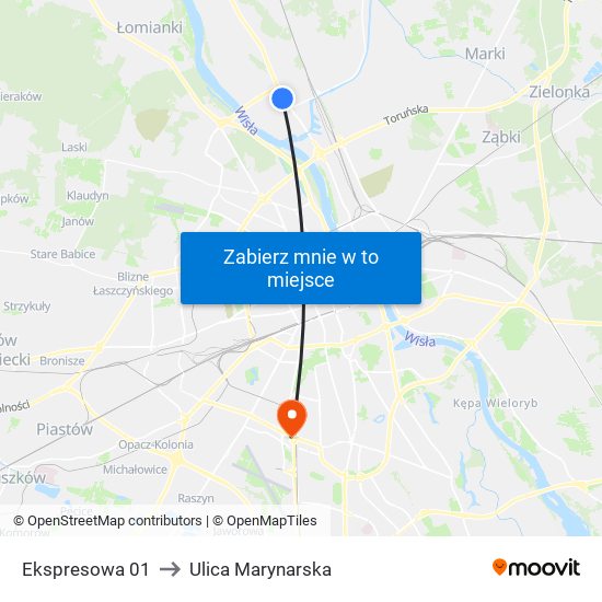 Ekspresowa 01 to Ulica Marynarska map