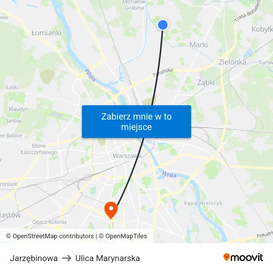 Jarzębinowa to Ulica Marynarska map