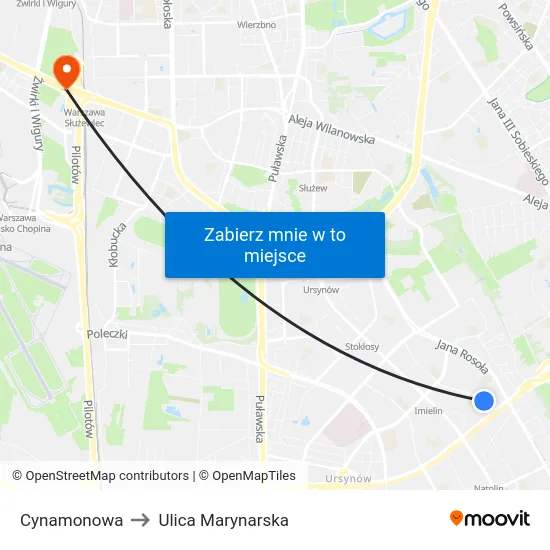 Cynamonowa to Ulica Marynarska map