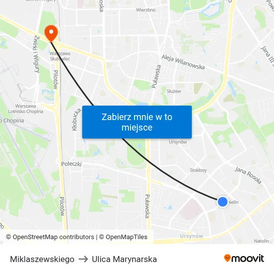 Miklaszewskiego to Ulica Marynarska map