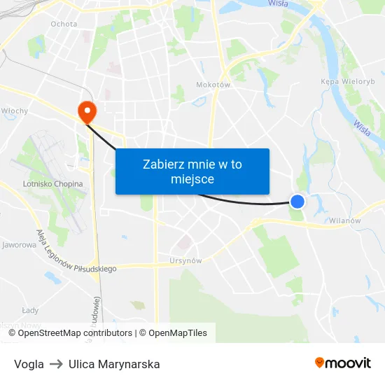 Vogla to Ulica Marynarska map