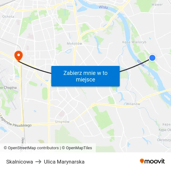 Skalnicowa to Ulica Marynarska map