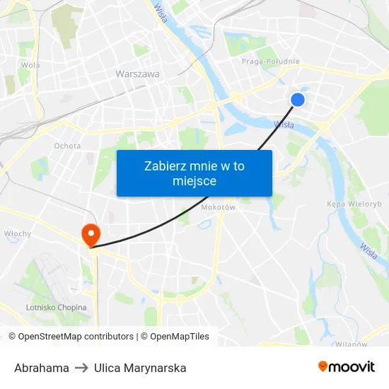 Abrahama to Ulica Marynarska map
