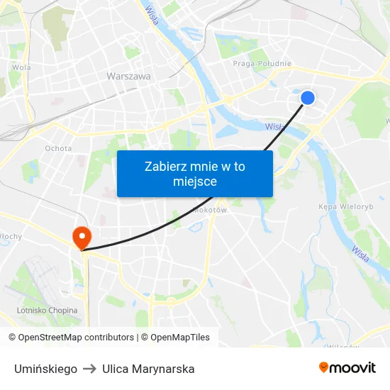 Umińskiego to Ulica Marynarska map