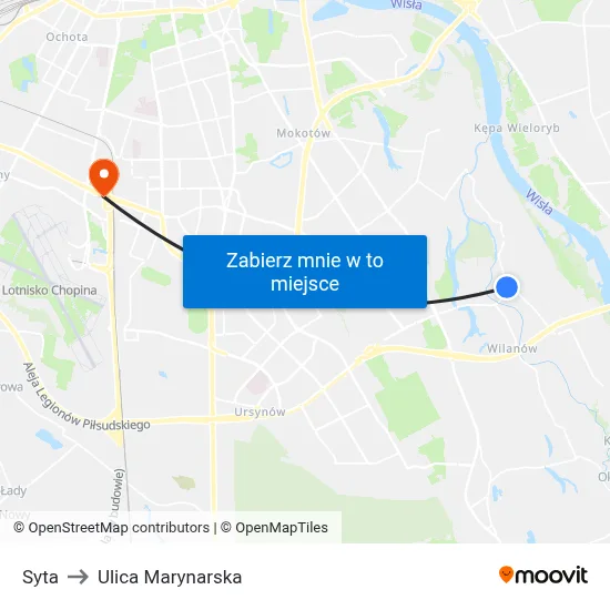 Syta to Ulica Marynarska map