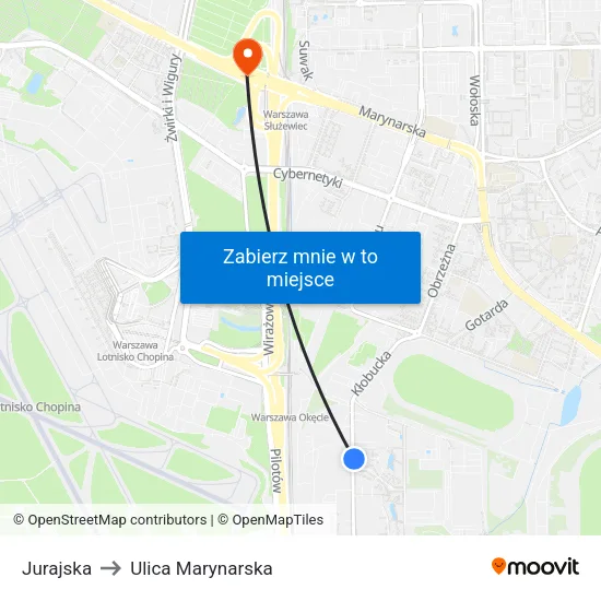 Jurajska to Ulica Marynarska map