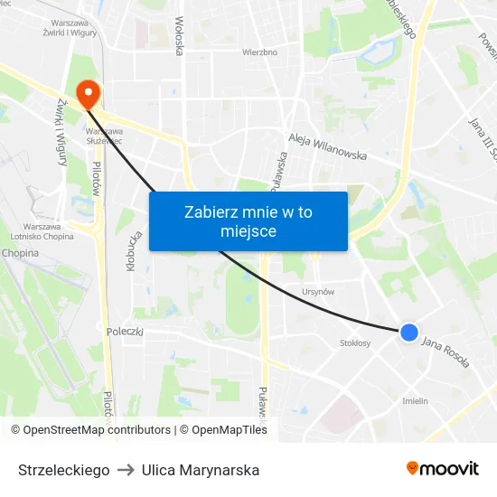 Strzeleckiego to Ulica Marynarska map