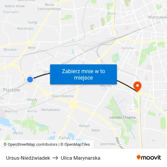 Ursus-Niedźwiadek to Ulica Marynarska map