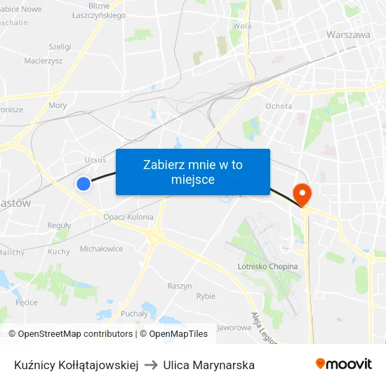 Kuźnicy Kołłątajowskiej to Ulica Marynarska map