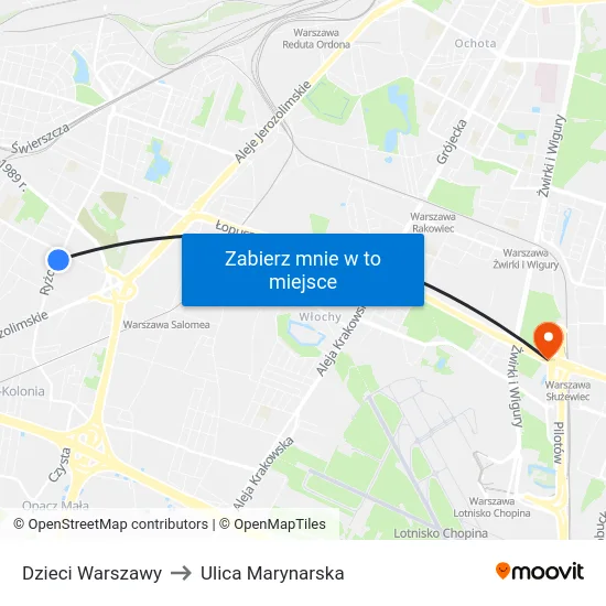 Dzieci Warszawy to Ulica Marynarska map