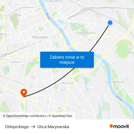 Chłopickiego to Ulica Marynarska map