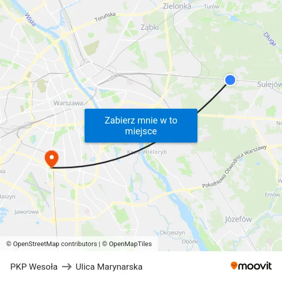 PKP Wesoła to Ulica Marynarska map