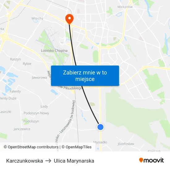 Karczunkowska to Ulica Marynarska map