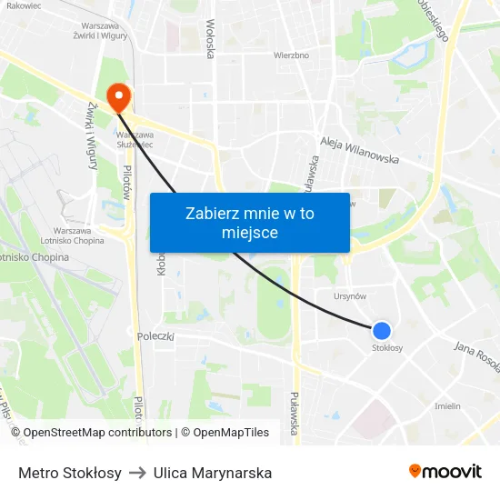 Metro Stokłosy to Ulica Marynarska map