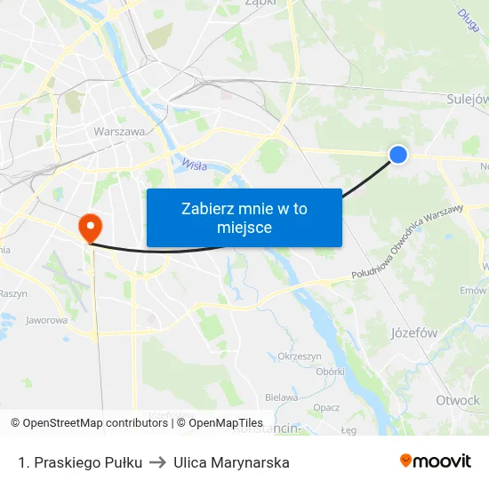 1. Praskiego Pułku to Ulica Marynarska map