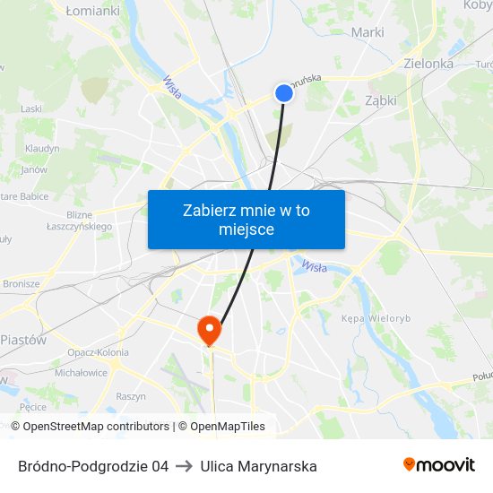 Bródno-Podgrodzie to Ulica Marynarska map