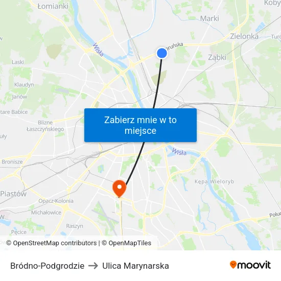 Bródno - Podgrodzie to Ulica Marynarska map