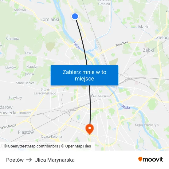 Poetów to Ulica Marynarska map