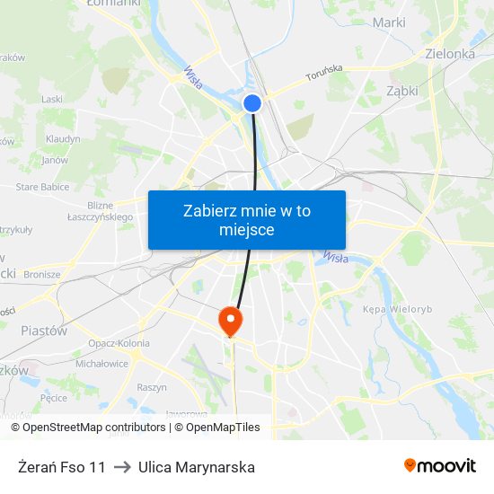 Żerań Fso 11 to Ulica Marynarska map