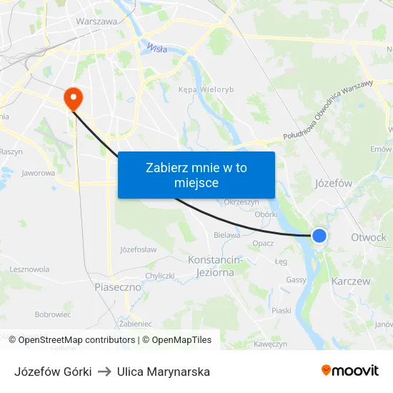 Józefów Górki to Ulica Marynarska map
