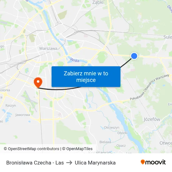 Bronisława Czecha - Las to Ulica Marynarska map