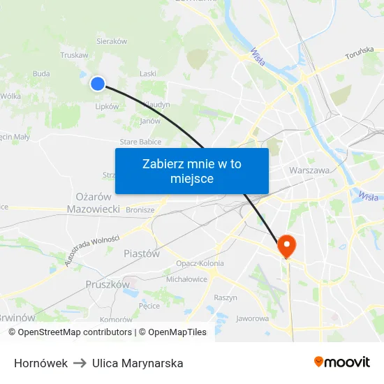 Hornówek to Ulica Marynarska map