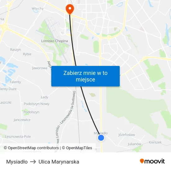 Mysiadło to Ulica Marynarska map