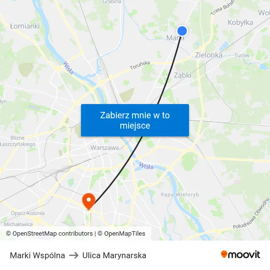 Marki Wspólna to Ulica Marynarska map