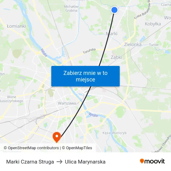 Marki Czarna Struga to Ulica Marynarska map