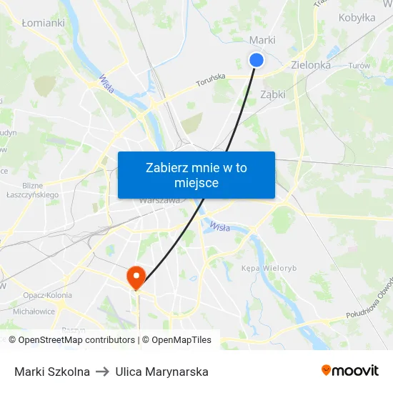 Marki Szkolna to Ulica Marynarska map