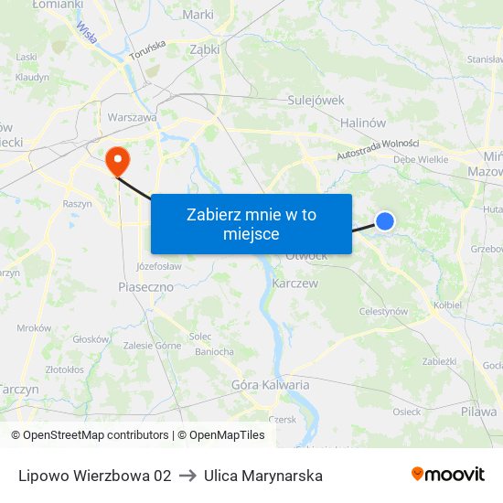 Lipowo Wierzbowa 02 to Ulica Marynarska map