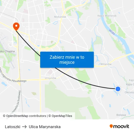 Latoszki to Ulica Marynarska map