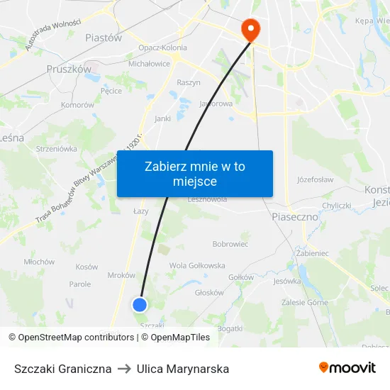 Szczaki Graniczna to Ulica Marynarska map
