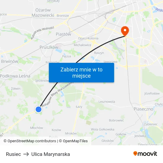 Rusiec to Ulica Marynarska map