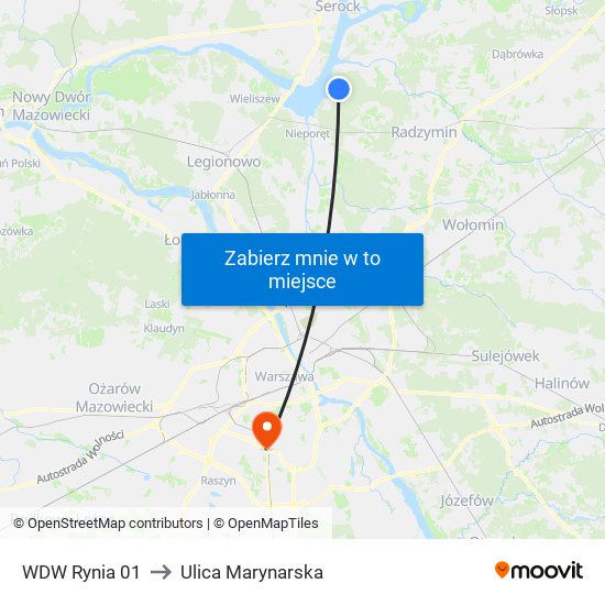 WDW Rynia 01 to Ulica Marynarska map