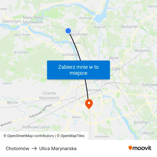 Chotomów to Ulica Marynarska map