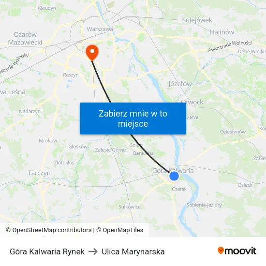 Góra Kalwaria Rynek to Ulica Marynarska map