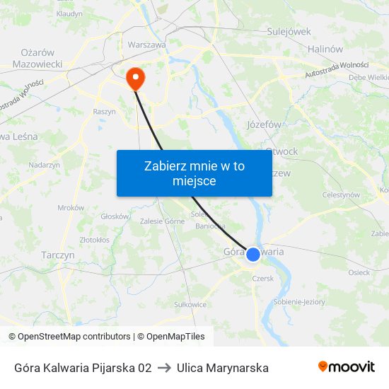 Góra Kalwaria Pijarska 02 to Ulica Marynarska map